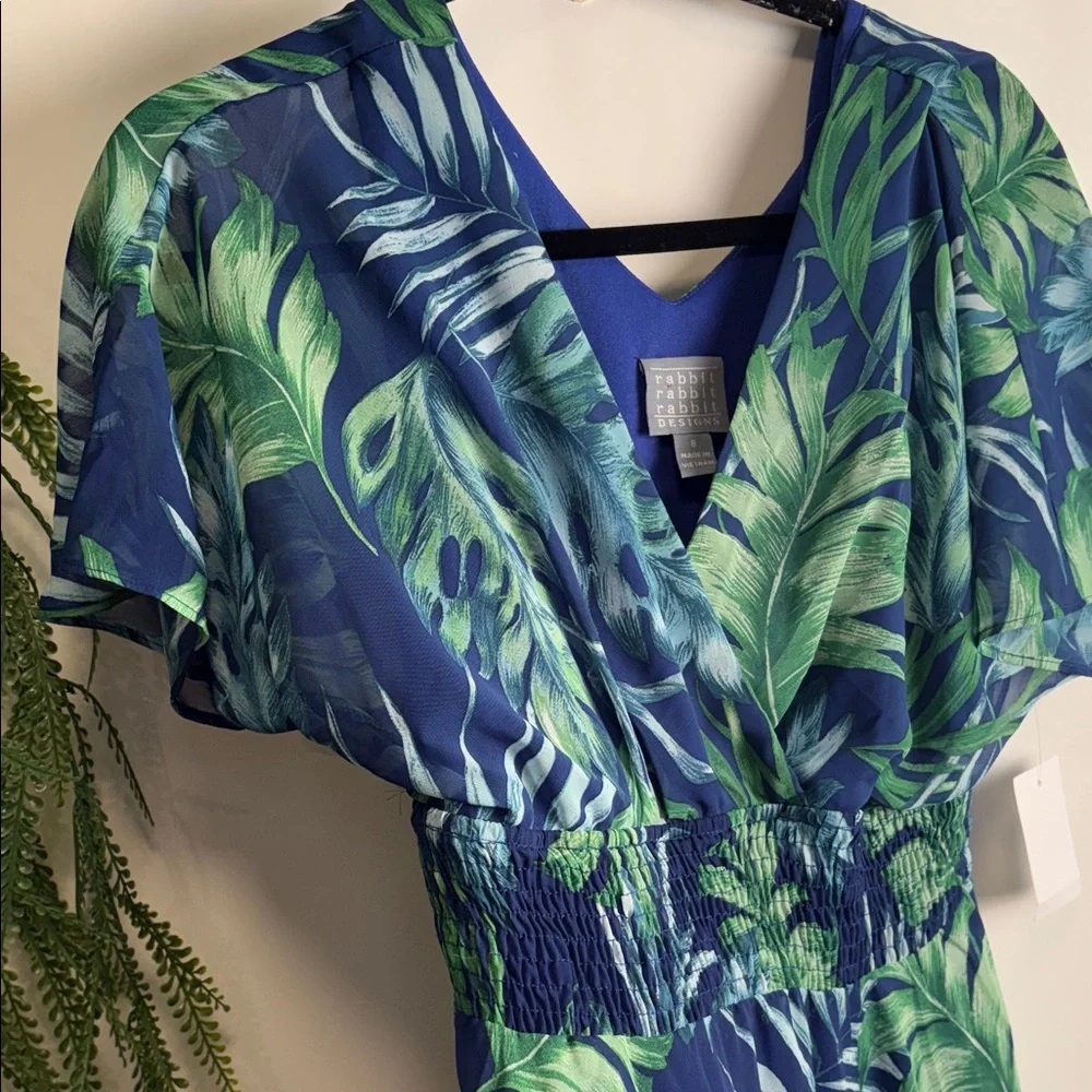 Rabbit Rabbit Rabbit Blue and Green Patterned Dress - Picture 10 of 15